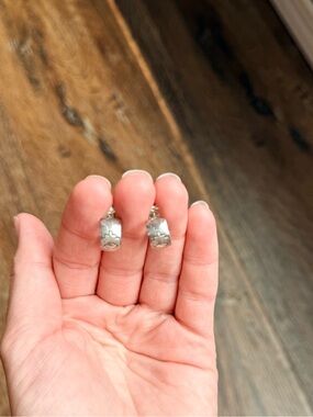 Vintage Sterling Silver Huggie Earrings - Small Silver Hoop Earrings